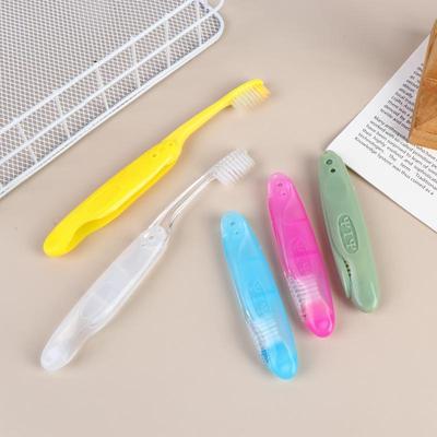 Travel Folding Toothbrush Portable Toothbrush Built In Cover Multi Color Size Collapsible Brush For Trip Daily Use Women Men