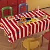 ZISIZ Cute Dog Party Rectangular Waterproof Tablecloth