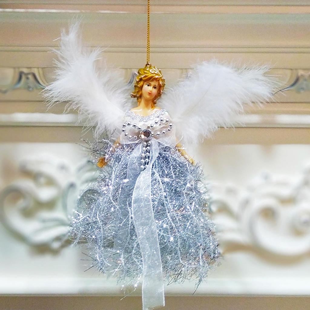 1PC Angel Ornaments For Christmas Tree Angel Christmas Ornaments Cute Pendant For Youth Adult Nursery Holiday Backyard Front