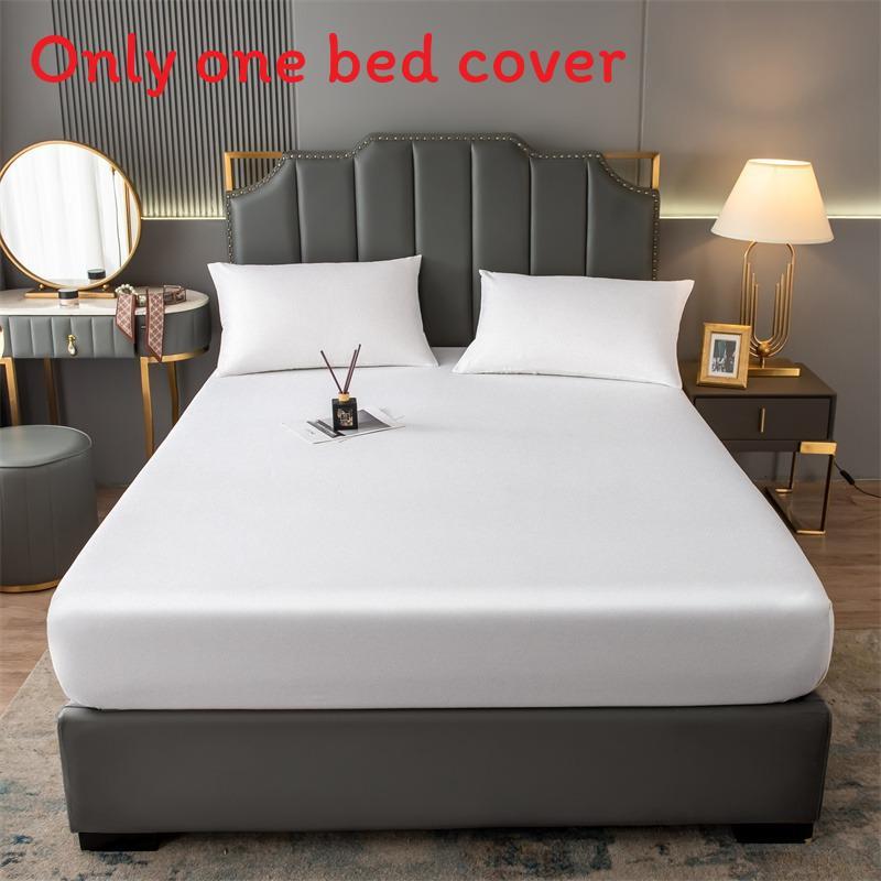 

Classic Waterwashed Cotton Bed Cover With Nonslip Protection For Home Use 99x190cm белый