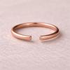 Pure Copper Open Ring, Minimalist Adjustable Copper Band, Simple Dainty Stackable Ring, Handmade Everyday Wear Jewelry