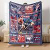 New York Football Fan Gear Big Blue Pride Blanket Cozy Customizable Blanket Text Warmthful Decor Versatile For Sofa Couch Office Bed Picnics Ideal For