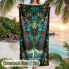 Butterfly Garden Fantasy 7 Theme Quick Dry Beach Towel Custom Name Text Print Large Sand Resistant Towel Beach Vacation