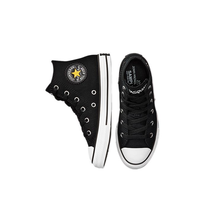 Jean-Michel Basquiat x Converse Chuck Taylor All Star High PS Pez Dispenser Kids Sneakers Black Multi Egret 372587C