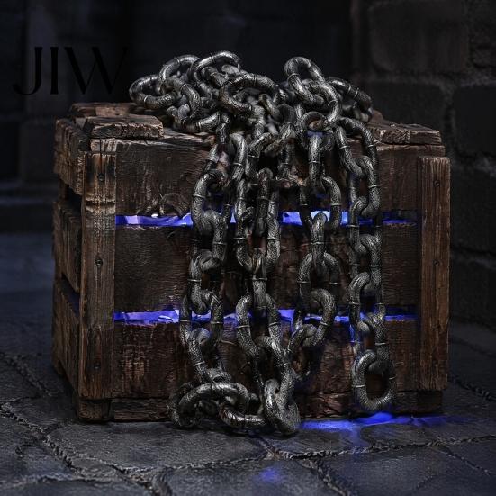 Accessori Divertenti per Costumi di Animali Domestici Catena di Ferro Simulata per Cosplay di Case Infestate, Oggetto di Scena in Plastica per Halloween, Guinzaglio Decorativo Novità per Yorkie, Leggero