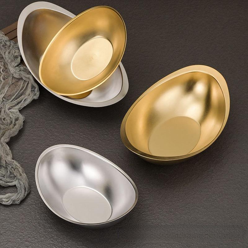 304 Edelstahl Ingotschale Salatschüssel Kommerzielle Dessertschale, Snackschale Barbecue Restaurant Besteck