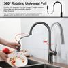 Deck Mounted Kitchen Faucet Pull Out Mixer Tap Bagnolux Gun Gray Brass Two Function Single Handle Hot and Cold Water Crane