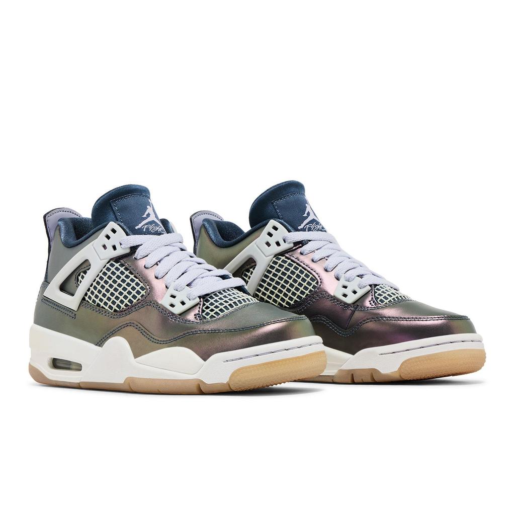 Air Jordan 4 Retro SE Grade School 'Monsoon Blue' (Unisex) Monsoon Blue / Melon Tint / White / Armory Blue Kids' Basketball Shoes BQ9043 400