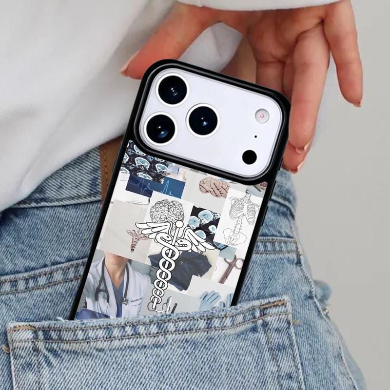 

Мультяшный чехол для телефона с изображением врача и медсестры для iPhone 16e 15 14 13 12 17 Pro Max Plus Air 17pro Чехол Coque iPhone 14 Pro