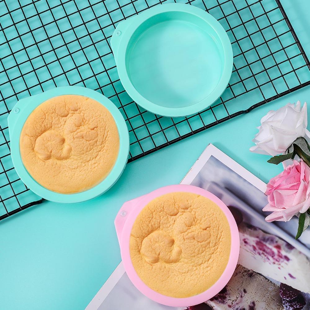 

4/6/8 Inch Chiffon Cake Mold Demoulding Easily Desserts Baking Mold Bakeware Baking Pan Pudding 4 inch рожевий