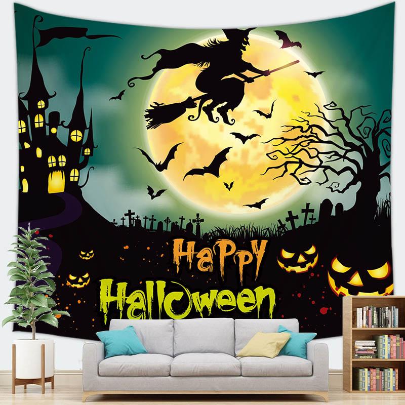 Домашний декор Счастливый Хэллоуин Гобелен Настенный декоративный гобелен с изображением — фото 4