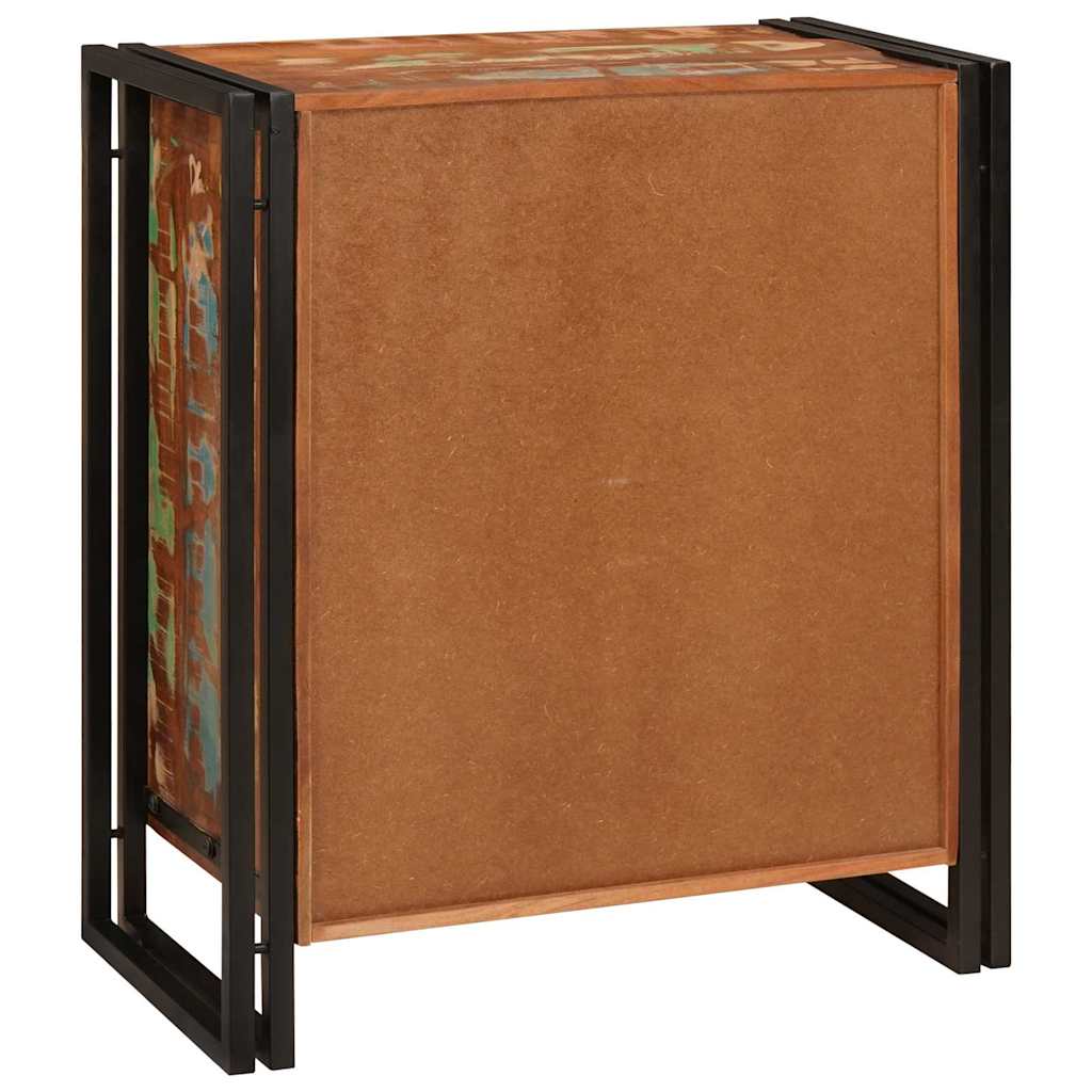 Nightstand Multicolored 66 x 35 x 76 cm Solid Reclaimed Wood