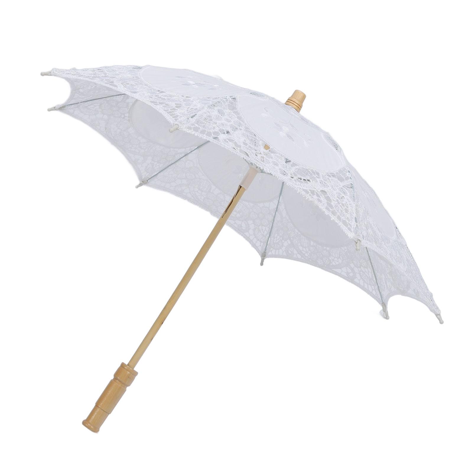 Кружевной зонтик от солнца Свадебный кружевной зонтик Декоративный зонтик с вышивкой в виде цветов для реквизита для фотосессии Вечеринка