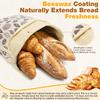 2Pcs Sourdough Bread Bags Reusable Beeswax Bread Bags Large Linen Homemade Bread Storage Bags Food Grade