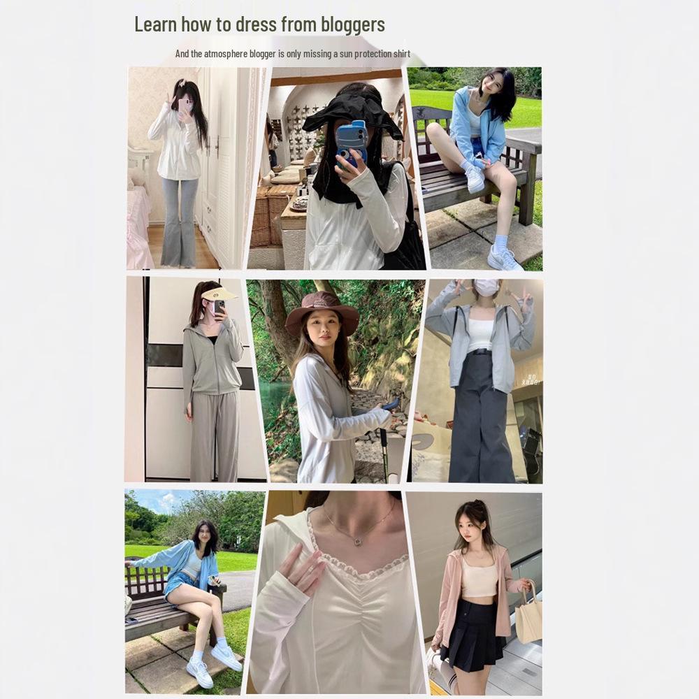 Women's 2025 Ice Silk Sun Protection Cardigan - Breathable, Loose, Anti-UV, Summer Jacket
