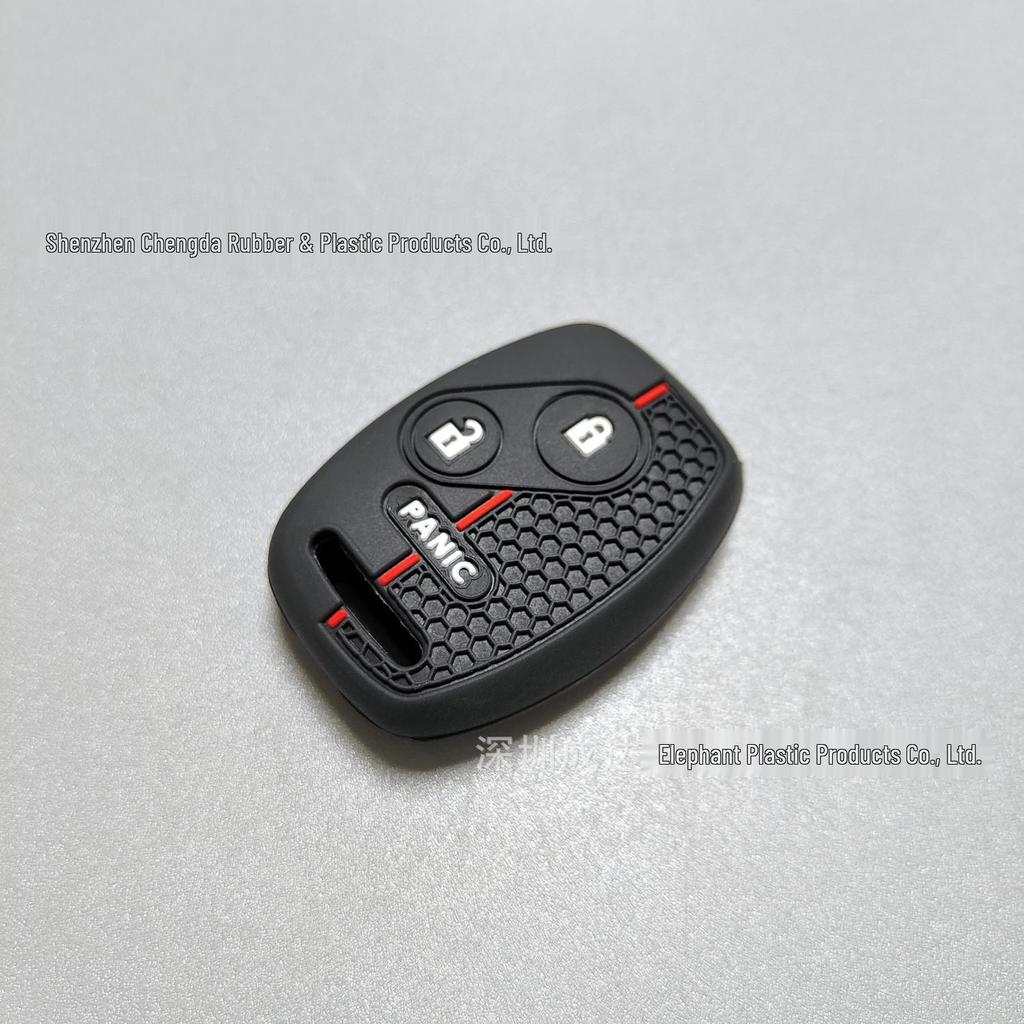 Honda Accord, Fit, CRV, Civic 2+1 Button Silicone Key Cover - Honeycomb Pattern