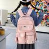 Schoolbag Girls College Style School Bag Korean Ins Junior High School Student Campus Backpack Large Capacity Travel Backpack Commuter