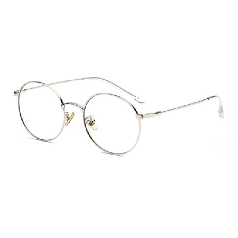 LK77507 Classic Round Glasses Frame_C2 SILVER