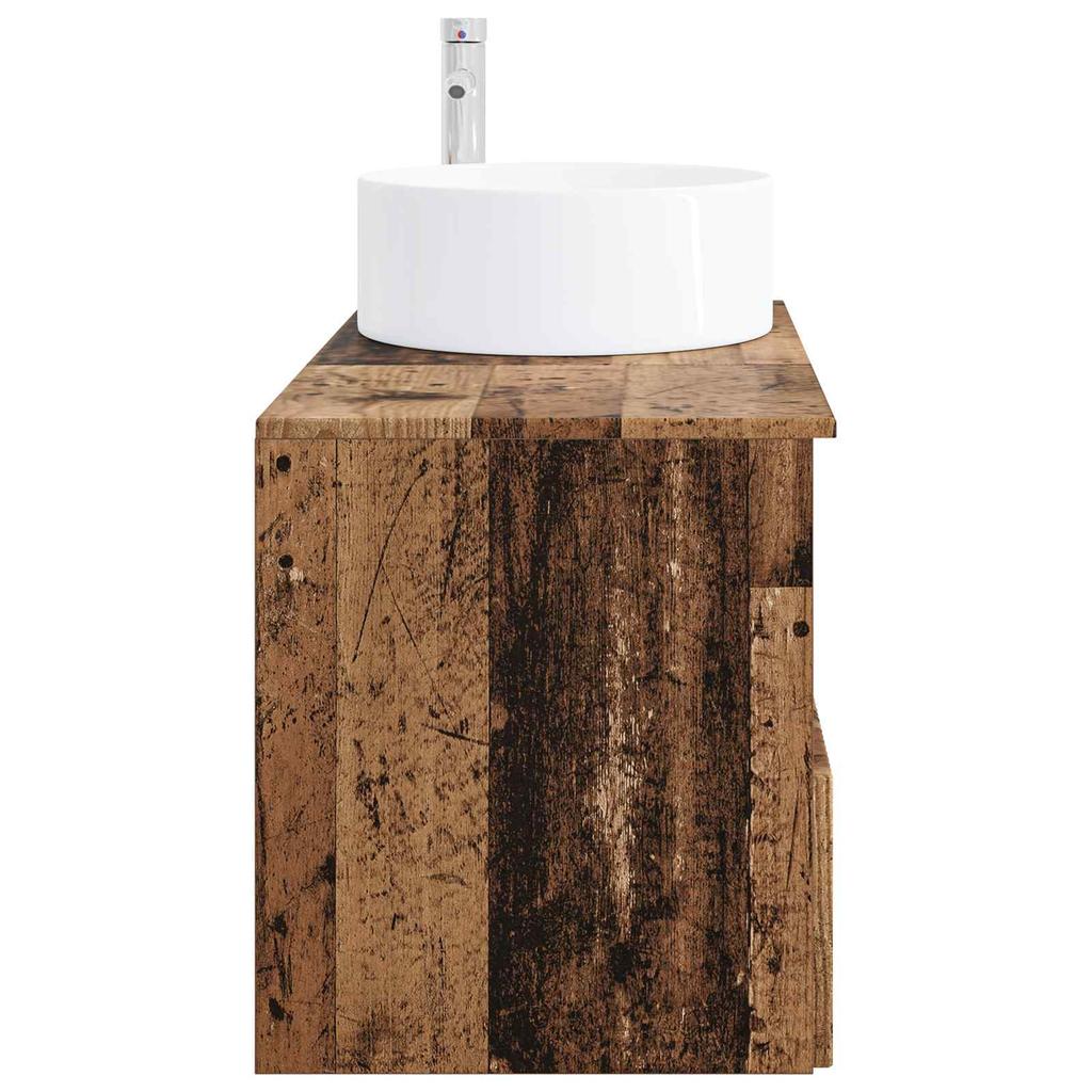 Bathroom Furniture Set 2 pcs Reclaimed Wood Engineered Wood