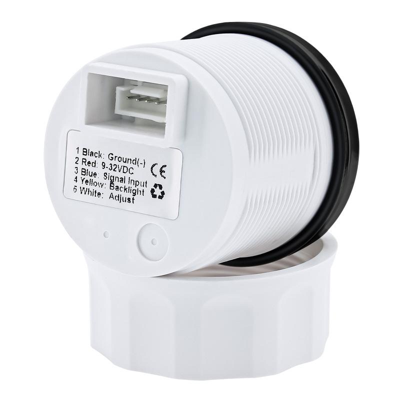 Rückbeleuchteter 52mm Luftdruckmesser mit Warnanzeige Digitaler Luftdruckmesser für Auto Auto Boot Marine Yacht DC12V24V