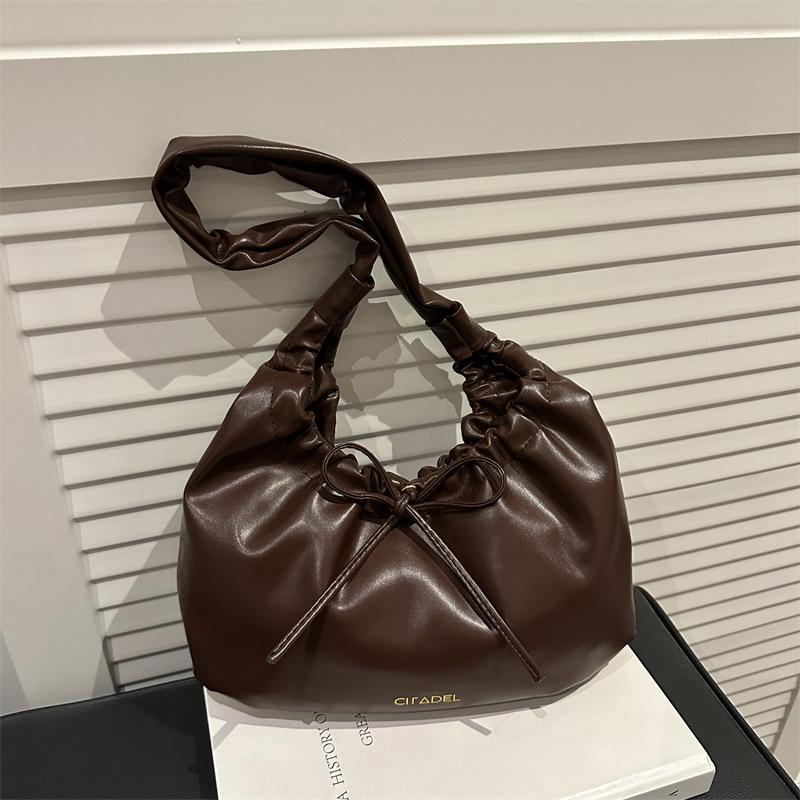 Shoulder Bag for Women Soft Foldable Vegan Leather Crossbody Bags Tote Hobo HandBag Underarm Purses Slouchy Hobo Bags and Tote Bag Women's Y2K Purse