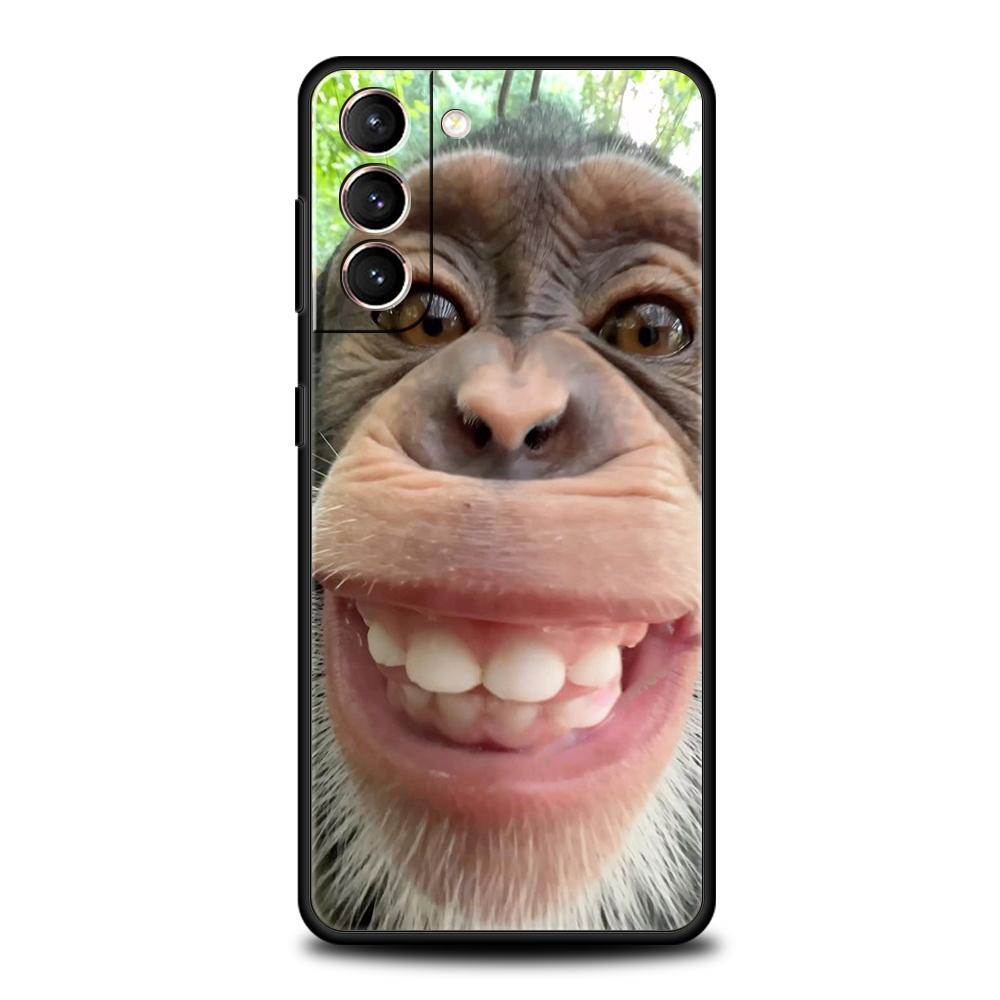 Monkey Phone Case For Samsung Galaxy S25 Edge S24 S23 S22 Ultra S20 S21 FE 5G S10 S9 Plus S10E Soft Cover