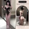 Sexy LingerieSuper Fire   Multicolor Erotic Lingerie  Fabric Sexy Women's Fun Underwear Fishing Net Pudding Trouser Leg Ring Neck Ring Mesh