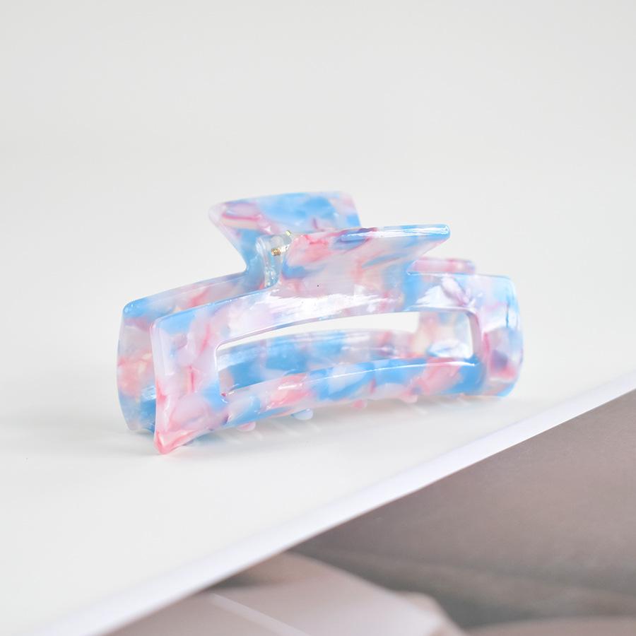 Fashion Hair Clips for Women Elegance Colorful Rectangle Hollow Out Acetate 8cm Claw Clip Girls Hair Claw Hair Accessories New