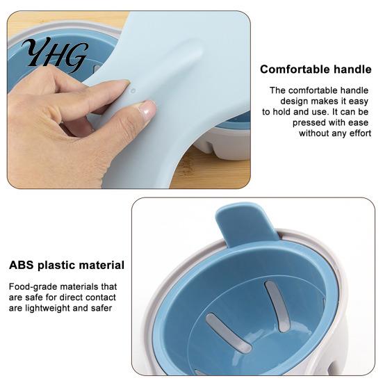 Hard Boiled Egg Maker Dual Cavity Microwave Poacher with Lid, Heat Resistant Plastic Compact Cooker Double Hole Steamer, Quick Breakfast Tool
