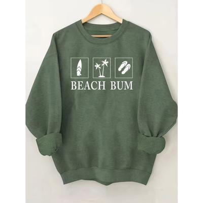 Mikina s potlačou písmen, ležérna mikina s okrúhlym výstrihom na zimu a jeseň, dámske oblečenie