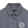 Short Sleeve Polo Shirt Quick Striped Golf C25134205 L [Callaway] Women's (Sweat Wicking, Drying, Pattern) / / 1120_Navy