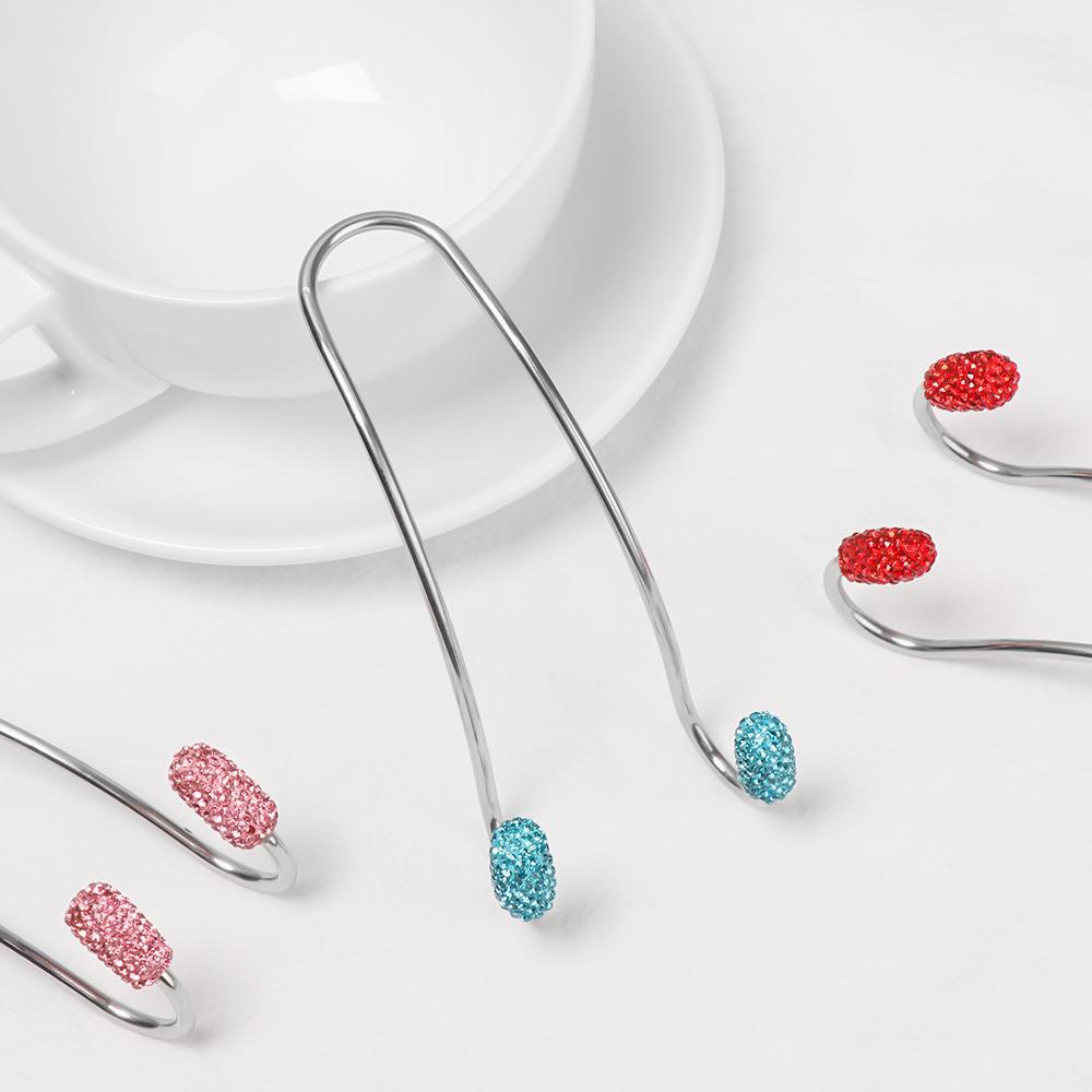 2Pack Backseat Storage Hooks Bling Diamond Seat Back Organizer Durable Strong Headrest Bag Rack Car Hangers Car Accessory