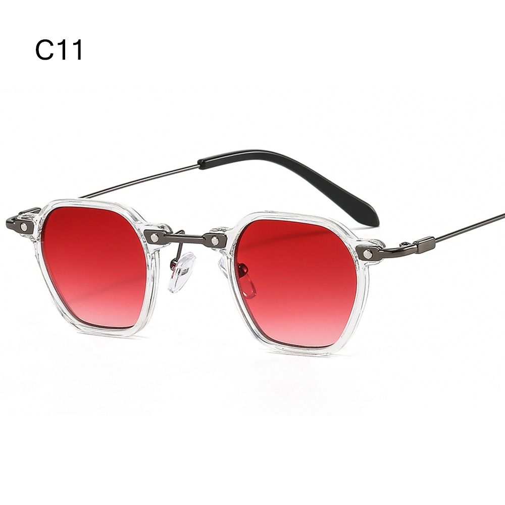 Cool Square Sunglasses Vintage UV400 Tint Ocean Lens Small Polygon Frame Sun Glasses Retro 90s Women Men Hip Hop Shades Eyewear