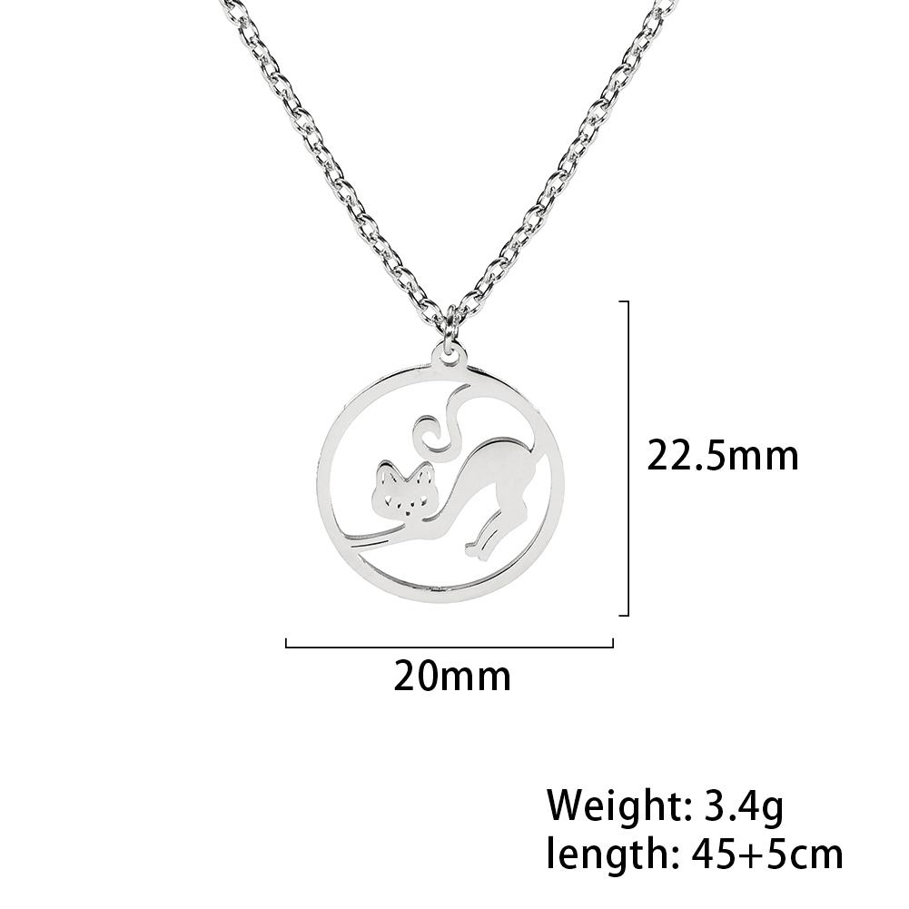 Xiaomi Skyrim Stainless Steel Animal Choker Necklace Dog Cat Dolphin Penguin Seahorse Pendant Necklaces Jewelry Gift for Women