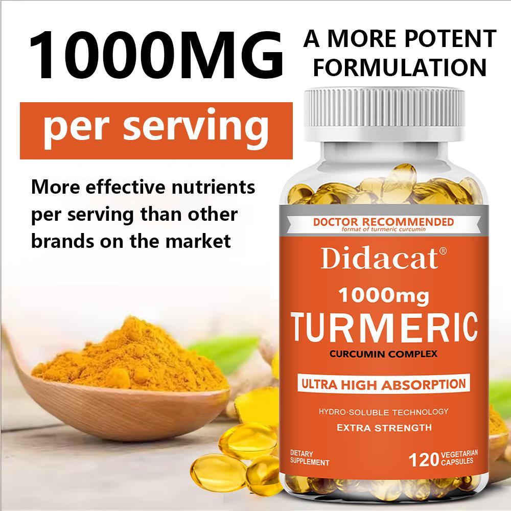 Kurkuma Curcumin Komplex 1000 mg Nahrungsergänzungsmittel, Ultra Hohe Absorption