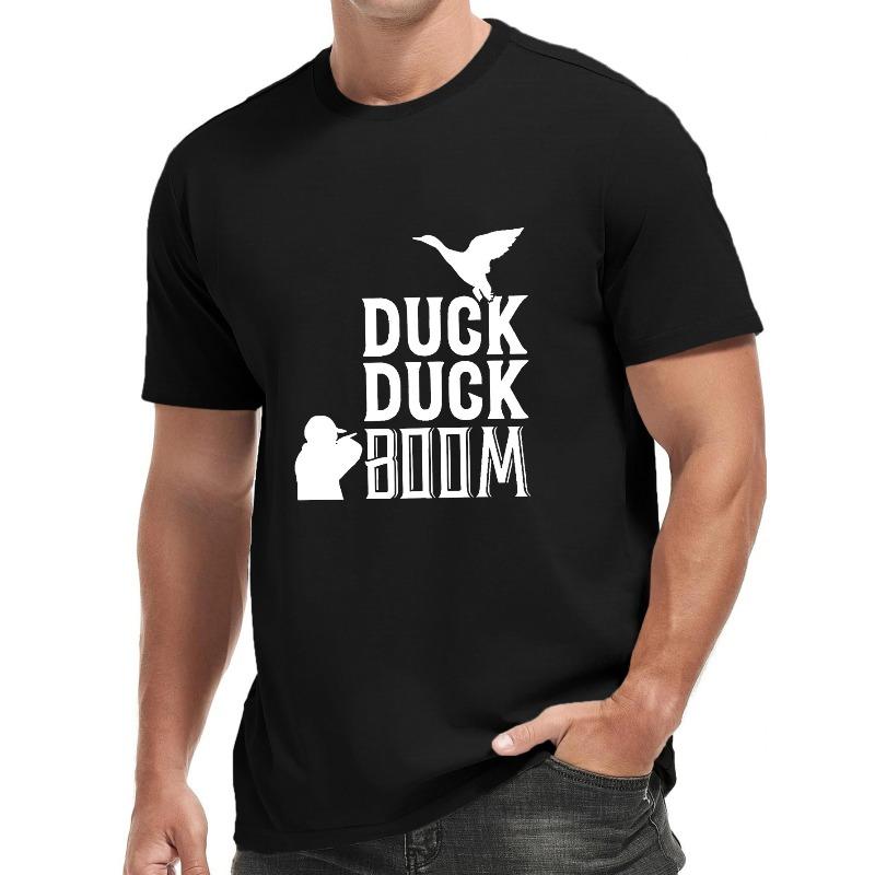 

Duck Duck Boom Men s Short Sleeve T-Shirts Summer Sports Casual Tops 4XL чорний