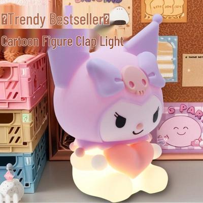 Kuromi USB-wiederaufladbare Silikon-Nachtlampe - Sanrio Nachttischlampe & Schlafbegleiter