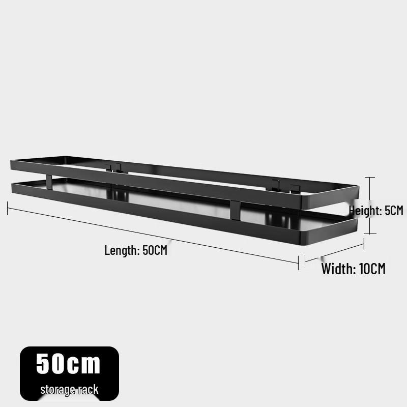 Metalowy stojak do przechowywania montowany na ścianie, odporny na rdzę: Bez wiercenia Półka kuchenna na przyprawy i łazienkowa