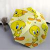 Looney Tunes Tweety Bird Automatic Open/Close Umbrella   Compact Travel Umbrella, 8 Rib Heavy Duty Construction, Ideal Gift, 180