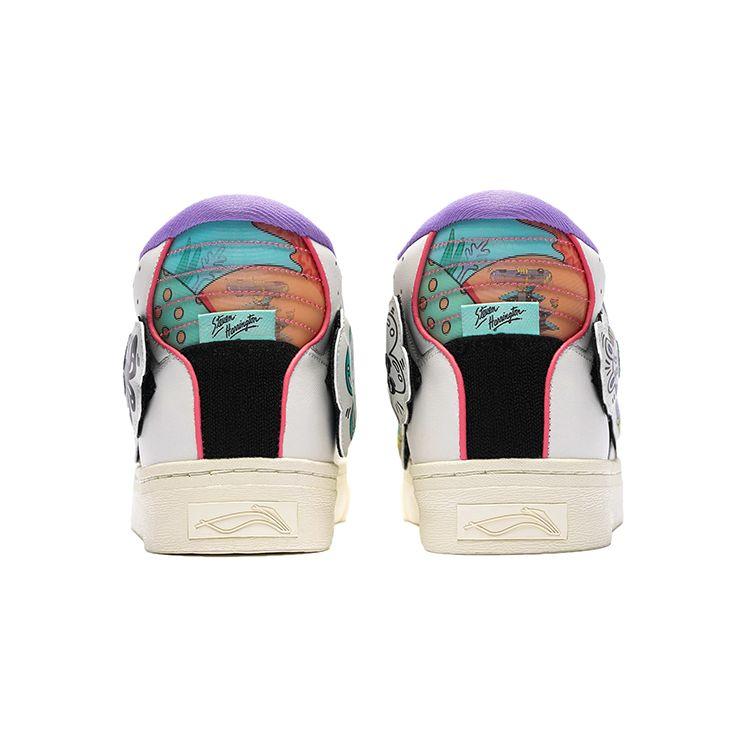 Li Ning Steven Harrington X Zapatillas de Skate de Caña Alta Zapatillas de Mujer Blanco AECR122-1