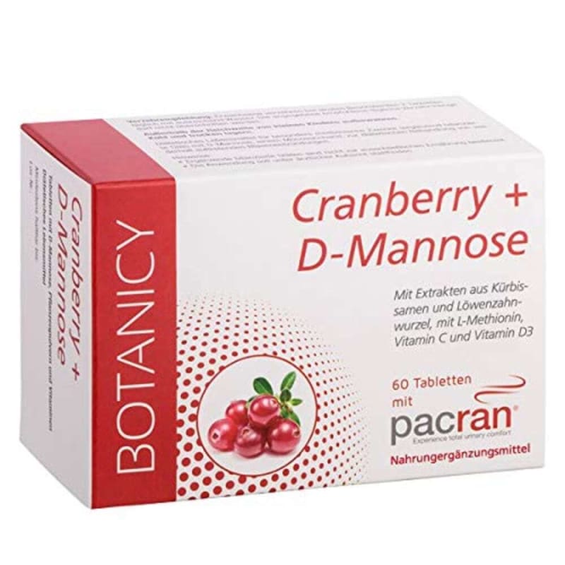 

Botanicy Cranberry + D-Mannose 60 Tablets (For Women)