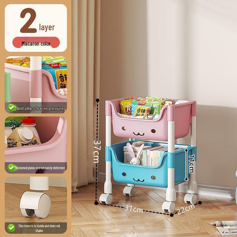 Multi-layer Children's Storage Rack for Snacks, Toys & More - Compact Organizer for Baby's Living Room