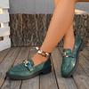 Foreign trade large size 2025 spring and autumn new loafers women's British style trend casual leather shoes lazy shoes