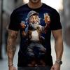 Men's 3D Egyptian Anubis God Black Gold Print T-Shirt Crew Neck Short Sleeve Mythology Casual Daily Tee Top