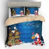 Christmas Print Bedding Set Christmas theme printing Duvet Cover Set with Zipper Pillowcase 50x75cm Festival decoration gift