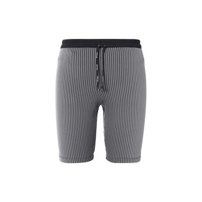 Gestreifte Shorts mit elastischem Bund und schmaler Passform für Herren, Grau, DM4623-015