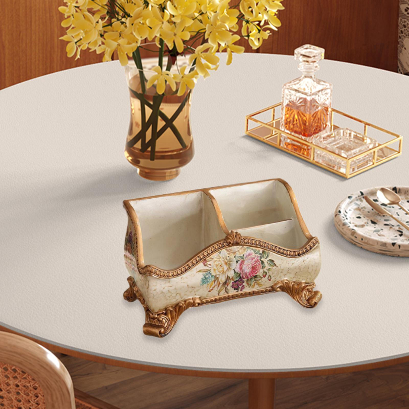 

Настольный органайзер, держатель пульта дистанционного управления, многофункциональный, смоляной, европейский, для хранения косметики на рабочем столе шампанского