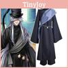 Black Butler Sebastian Cosplay Costume Full Set Funeral Dress With Hat Anime Source