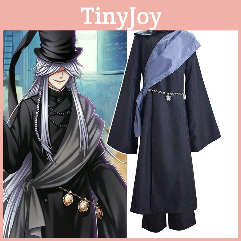 Black Butler Sebastian Cosplay Costume Full Set Funeral Dress With Hat Anime Source