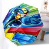 1pc Mega Man Automatic Opening/Closing Outdoor Umbrella with Foldable Design, 8-Rib Structure - Perfect for Outdoor Use, Travel, and Gifts for Fa